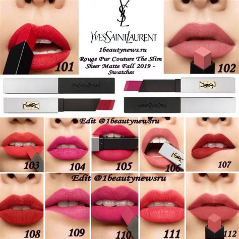 ysl lipstick swatches 2019